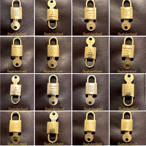 Vintage LOUIS VUITTON Lock & Key 200 Series LV Lock Key Authentic (Master List) - Picture 9 of 17